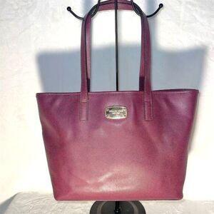 Michael Kors Jet Set Travel  Tote Burgundy  Leather Bag